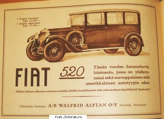 reclamele vremii.. fiat  520-1928