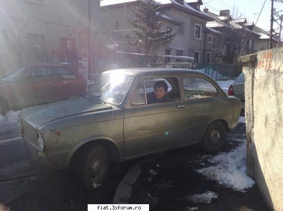 fiat 850 curs i'a venit lui timpu'.. sapt trecuta l'am dus garaj..si azi prima care m'am apucat el..