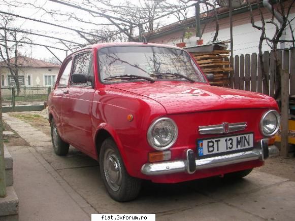 vand fiat 850 fabricatie 1967 culoare rosu imperial revopsit septembrie 2007 functional acte pret