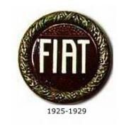 istoria insignelor fiat logo 1921 insigna fost devenind circulara, centrul fiind literele fiat