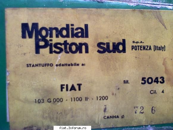 vand piese fiat 1100 set pistoane