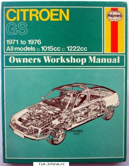 harti, carti, radiouri altele manual service (haynes) citroen gs, 1971 -> 1976, 1015 1222 cmc50