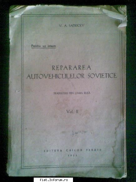 manual reparare sovietice cailor avut 2asta volumu celalalt mi-a disparut vol1 era pag 229(cap 1-xl