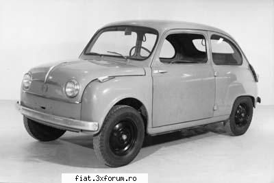 prototip de fiat 600, circa 1952 fiat 600 in trafic, pe strazi, in hangare... si pe unde s-o mai ivi
