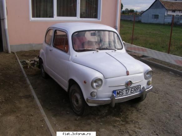 fiat 600d 1966 inca una spus remat partea dreapta nici aia supere, l-am pus gard nu-i fac nici poza,