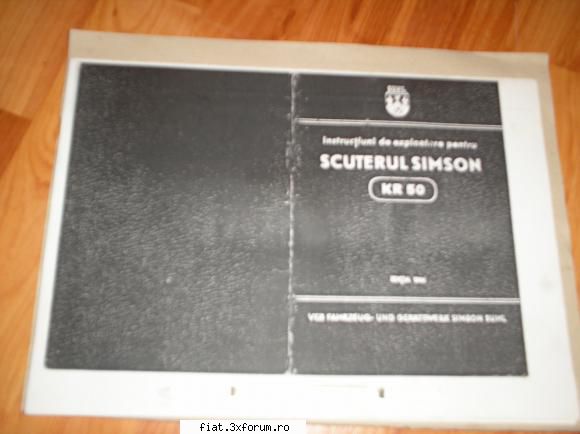 copie manual exploatare scuter simson romana este modelul comun prin romania comunista. copie