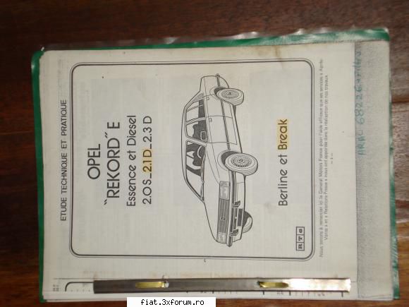 manuale auto moto suport hartie manual reparatii opel record (2,0s 2,1d 2,3d) copie xerox colectia