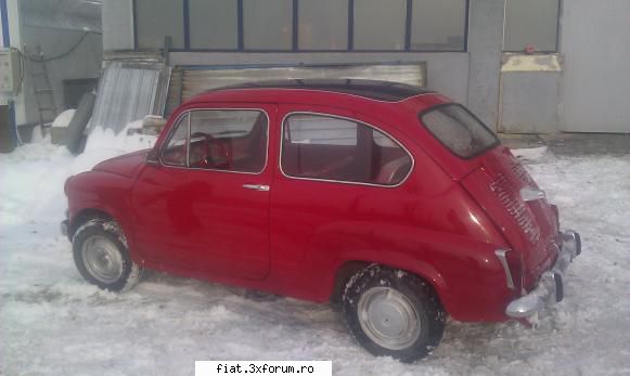 vand fiat 600d fabricatie 1964 inca una din iarna cand adus-o acasa dupa vopsit.