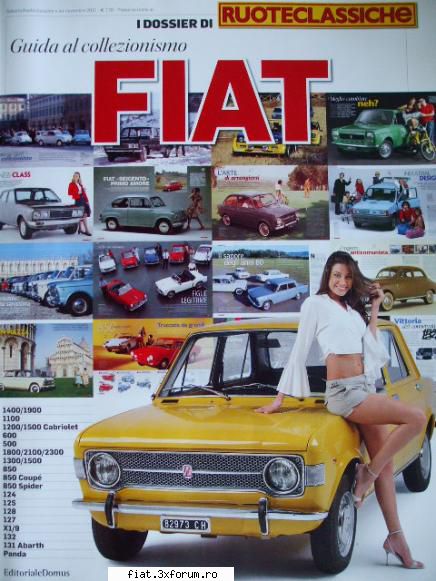 ghidul fiat recent primit revista care sunt prezentate toate variantele unor modele fiat impreuna