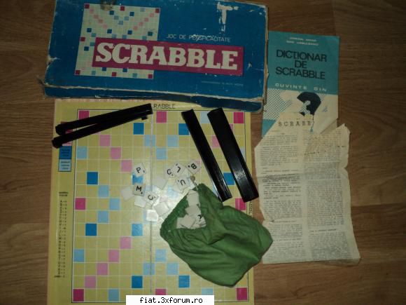 jucarii tabla sau plastic (ro, ddr, ussr, japonia, china) joc scrabble romanesc. cutie scrie medias