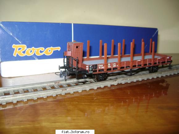 pentru amatori trenulete vagon platform cabina franar nou, roco (made austria), csd  pret: 150