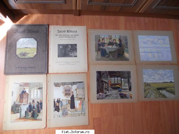 obiecte vechi carte arta, pictura germana, pictor german jacob alberts. 1921carte coperti din foarte