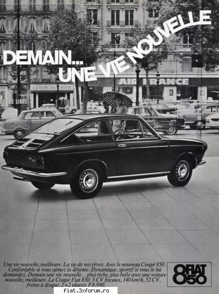 reclame fiat 850 850 coupe.