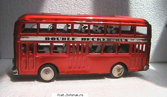 jucarii tabla sau plastic (ro, ddr, ussr, japonia, china) double decker bus jucarie din tabla,