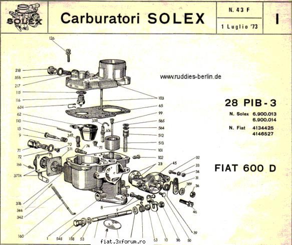 vand carburator fiat 850 asta 600: