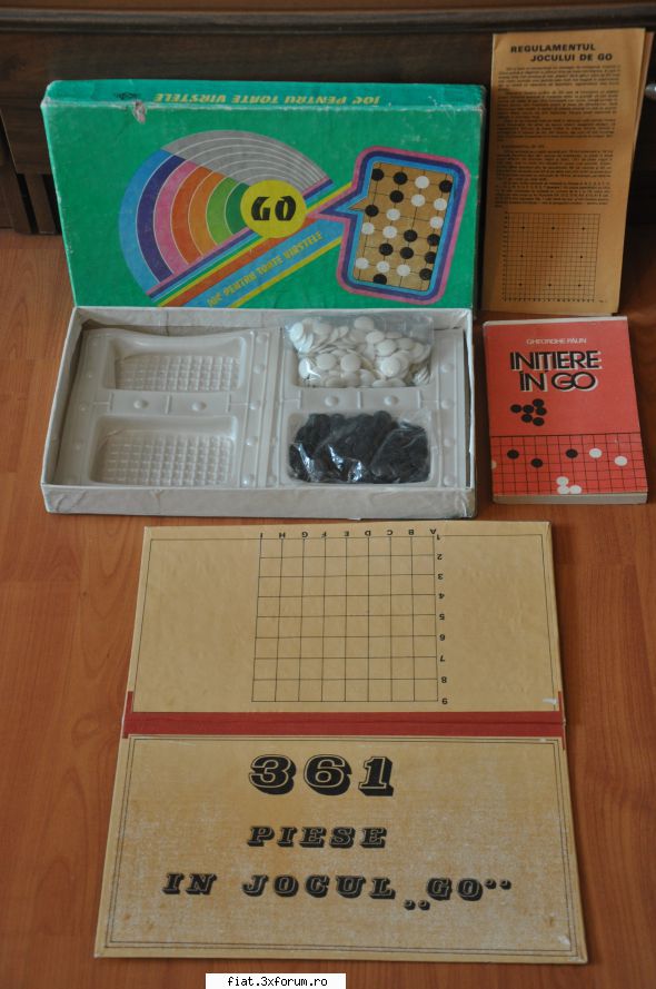 jucarii tabla sau plastic (ro, ddr, ussr, japonia, china) jocul 361 piese jocul go. fabricat 1984