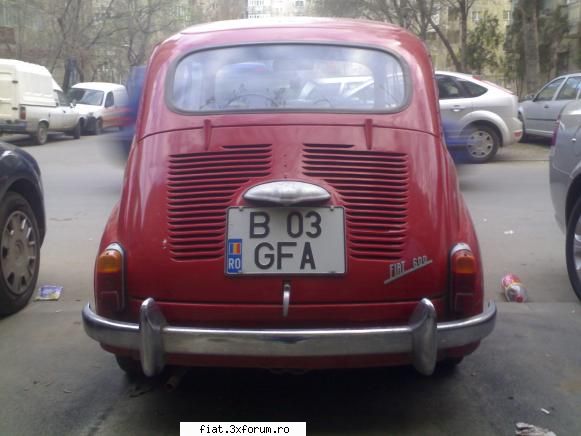1962 Fiat 600D - o poza simpla din spate - Club Fiat 500 & 600