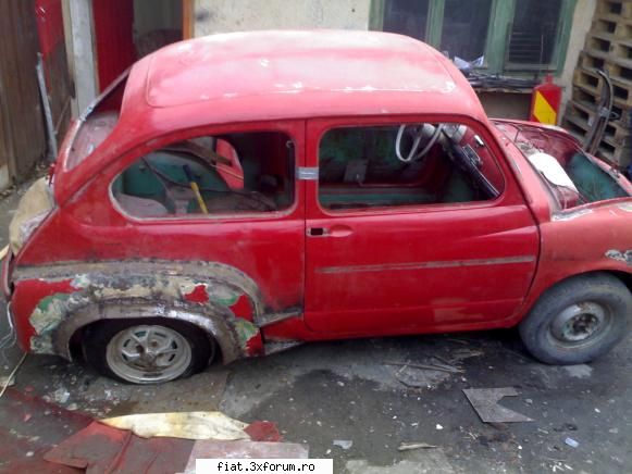 1962 Fiat 600D - aici era aproape gata , mai ramasese de modelat - Club Fiat 500 & 600