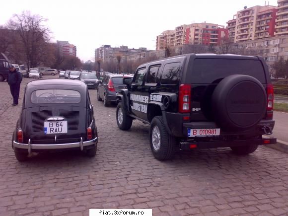 1964 - Fiat 600 D - Intalnire 1100club.ro: David si Goliat - Club Fiat 500 & 600
