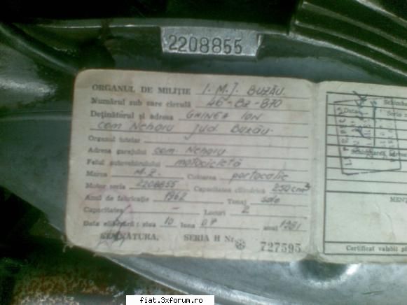 Alt MZ Es 250 , talon vechi - ioneld - Anunturi