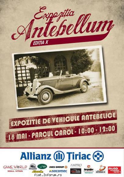Antebellum - 18 mai - Duminica 18 mai, in intervalul 10:00-12:00 la - Classic corner
