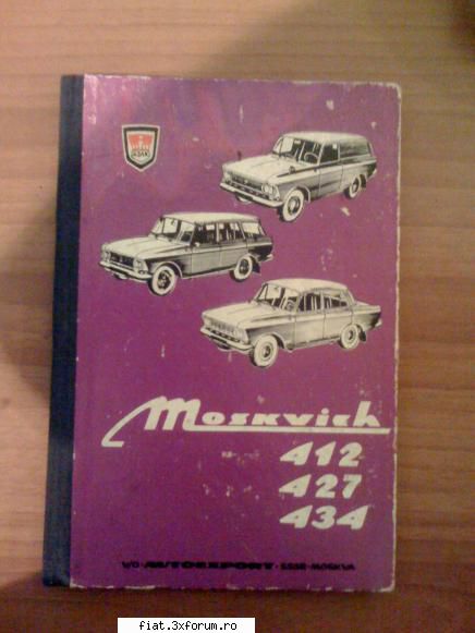 Auto-Anticariat - Vand manual de service moskvich , pretul este de - Anunturi