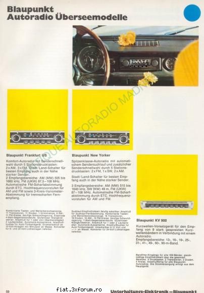 Brosuri Blaupunkt - Daca cineva are radiouri Blaupunkt din anii '70 - Classic corner