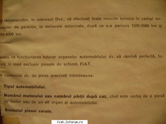 Cartea technica a masini Fiat 600 D - pag.3 "Serviciu dupa vanzare" - Classic corner