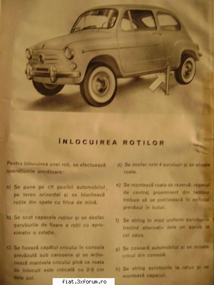 Cartea technica a masini Fiat 600 D - Bug - Classic corner