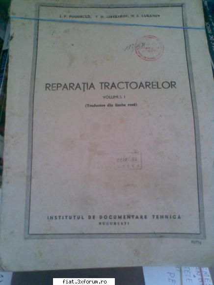 Carti - Reparatia tractoarelor editata in ron - Anunturi
