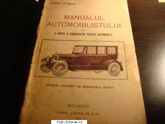Carti auto vechi - Manualul Automobilistului - 1921- vandut - Anunturi