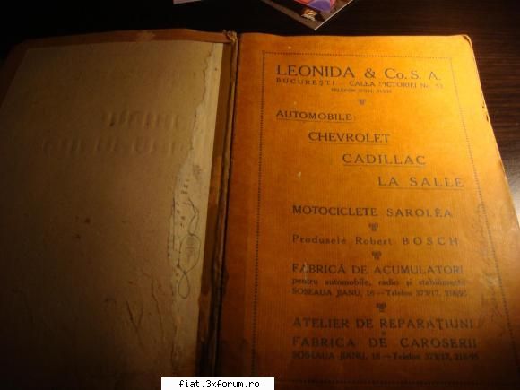 Carti auto vechi - 1928 - Ion Camarasescu - Anunturi