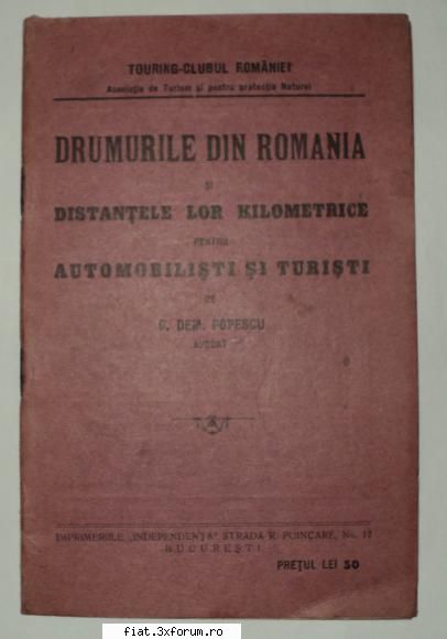 Carti si brosuri - de vanzare - Drumurile din Romania si distantele lor - Anunturi