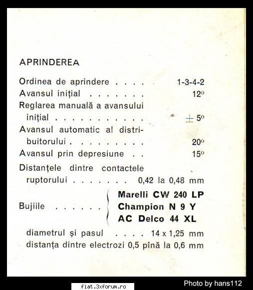 Cateva intrebari de noob, recunosc. (Fiat 1300) - Uite ce scrie la carte! primele sunt - Club Fiat 1300&1500