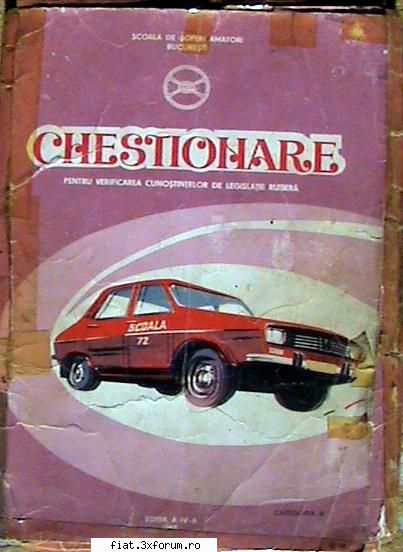 Chestionare auto din perioada comunista - Se vinde mapa cu chestionare auto, editata de - Classic corner