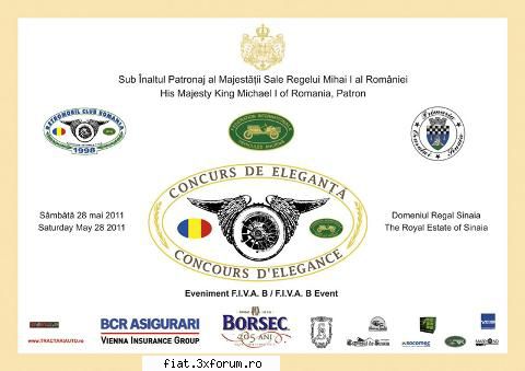 Concursul de eleganta Sinaia - Sambata 28 mai la Sinaia se va desfasura sub - Classic corner