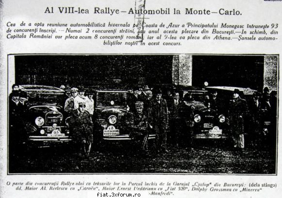 Din cutia cu amintiri partea 1-a - Participantii romani la reliul Monte Carlo circa - Classic corner