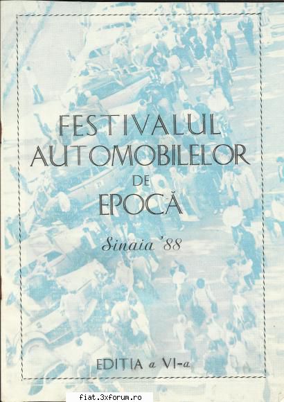 Documente auto: raliu Vaslui, raliu Sinaia, Festival Auto de Epoca - Se vand: Brosura Festiva - Classic corner