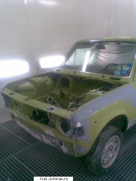 FIAT 128 RALLY-reconstruit ca masina istorica de competitie - apoi vopsirea la culoarea - Masina mea...