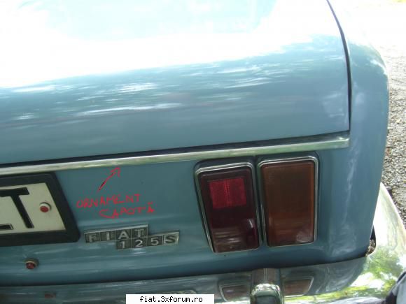 Fiat 125 vs Fiat 125S - La S ornamentul capotei spate este fixat pe - Masina mea