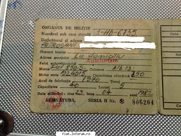 Fiat si Seat germane... - Aceasta placuta este de pe un ...Seat 600,care - Tehnic