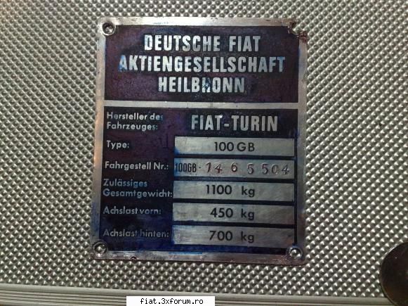 Fiat si Seat germane... - Se observa codul 100 GB ,care corespunde - Tehnic