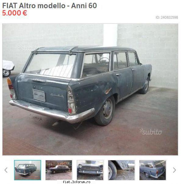 Fiaturi 1500L, 1800, 2100, 2300 de vanzare anunturi internationale - Fiat 1800 brec 5000 euro - Club Fiat 1800