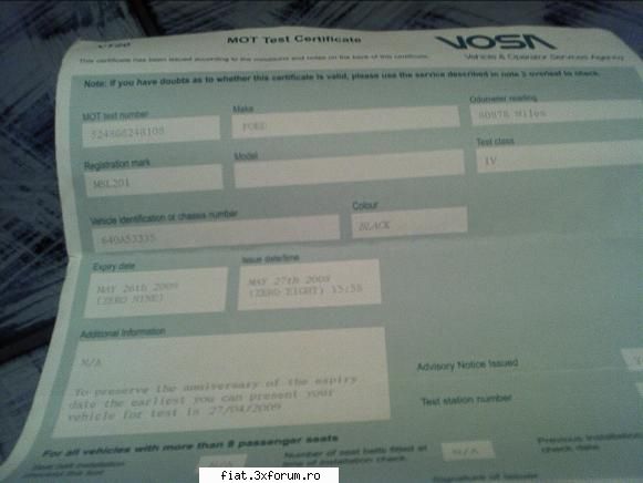 Ford Anglia - o poza cu asigurarea expirata - Anunturi