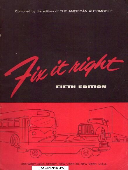Harti, carti, radiouri si altele - "Fix it right" un fel de almanah american din - Bursa