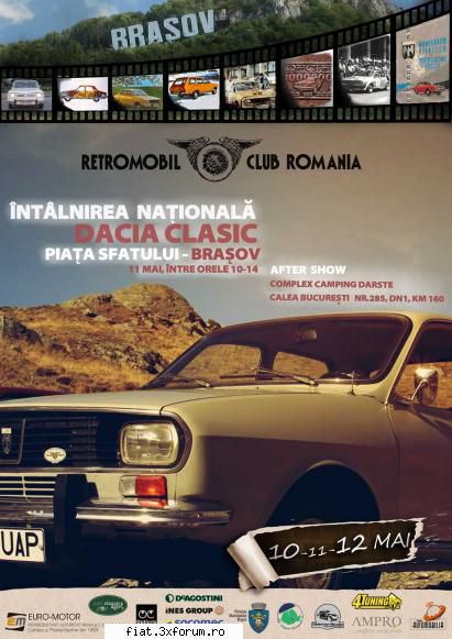 Intalnirea Nationala DACIA Clasic - RETROMOBIL CLUB ROMANIA organizeaza in perioada - Discutii libere