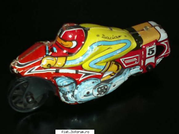 Jucarii Tabla sau Plastic (RO, DDR, USSR, Japonia, China) - Motocicleta romaneasca "Dacia" - Classic corner
