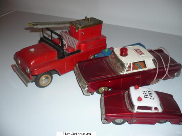 Jucarii Tabla sau Plastic (RO, DDR, USSR, Japonia, China) - set pompieri, stare ok pret 120 - Classic corner