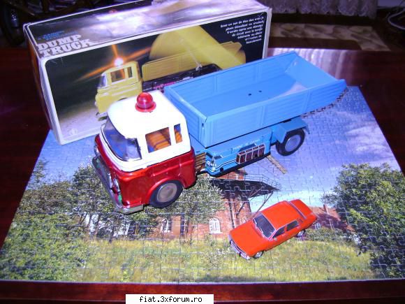 Jucarii Tabla sau Plastic (RO, DDR, USSR, Japonia, China) - Camion cu bena albastra - Classic corner