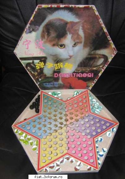 Jucarii Tabla sau Plastic (RO, DDR, USSR, Japonia, China) - Sah chinezesc cu bile de sticla - Classic corner